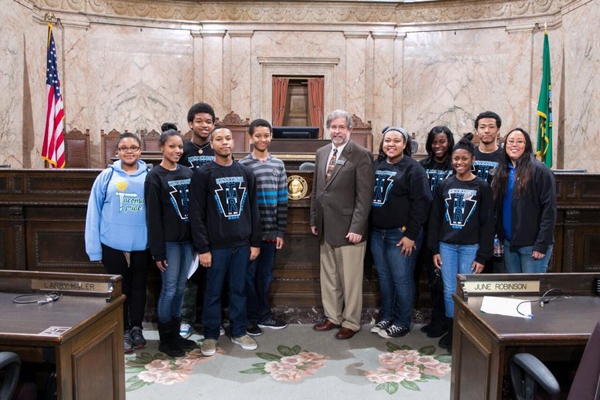 Keystoners from BGCs of South Puget Sound with Rep. Steve Kirby at the Washington State Capitol.